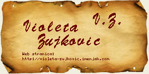 Violeta Žujković vizit kartica